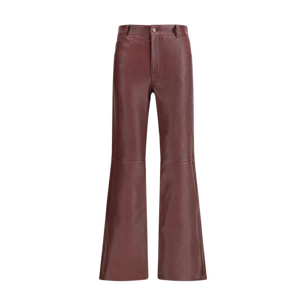 Chloé Bordeaux Leather Pants Chloé