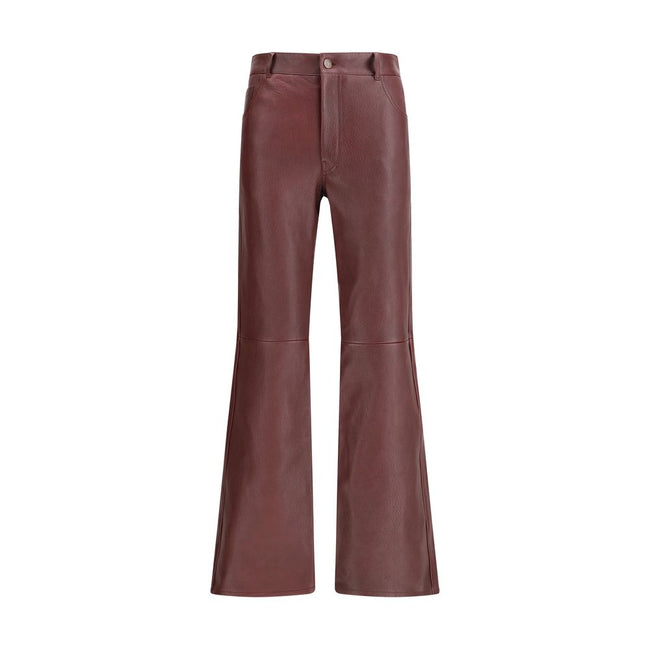 Chloé Bordeaux Leather Pants Chloé