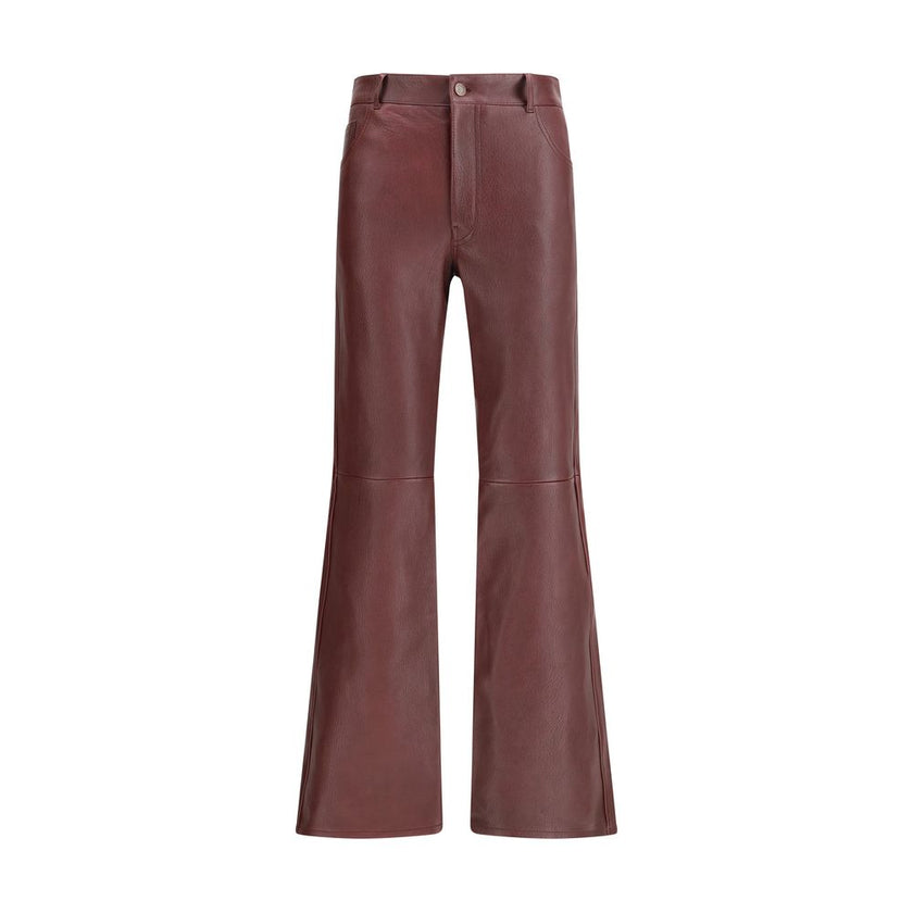 Chloé Bordeaux Leather Pants Chloé