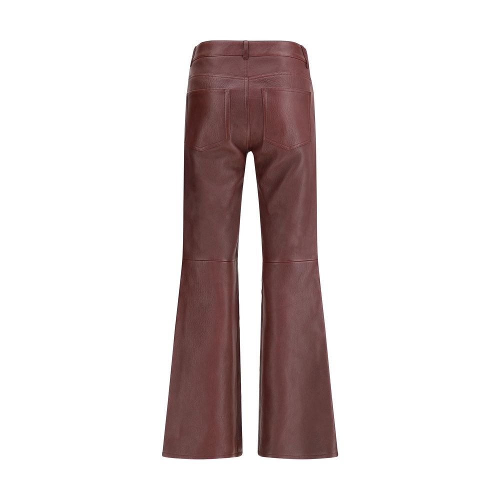 Chloé Bordeaux Leather Pants Chloé