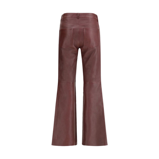 Chloé Bordeaux Leather Pants Chloé