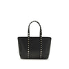 Valentino Garavani Black Calf Leather Bos Taurus Shoulder Bag Valentino Garavani
