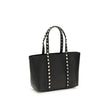 Valentino Garavani Black Calf Leather Bos Taurus Shoulder Bag Valentino Garavani