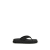Prada Black Rubber Flip-Flop Sandals Prada