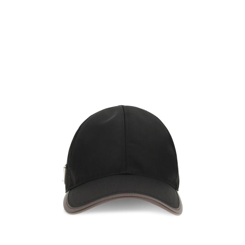 Prada Black Recycled Polyamide Cap (Baseball Hat) Prada