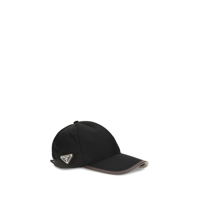 Prada Black Recycled Polyamide Cap (Baseball Hat) Prada