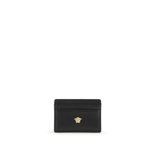 Versace Black Calf Leather Bos Taurus Wallet Versace