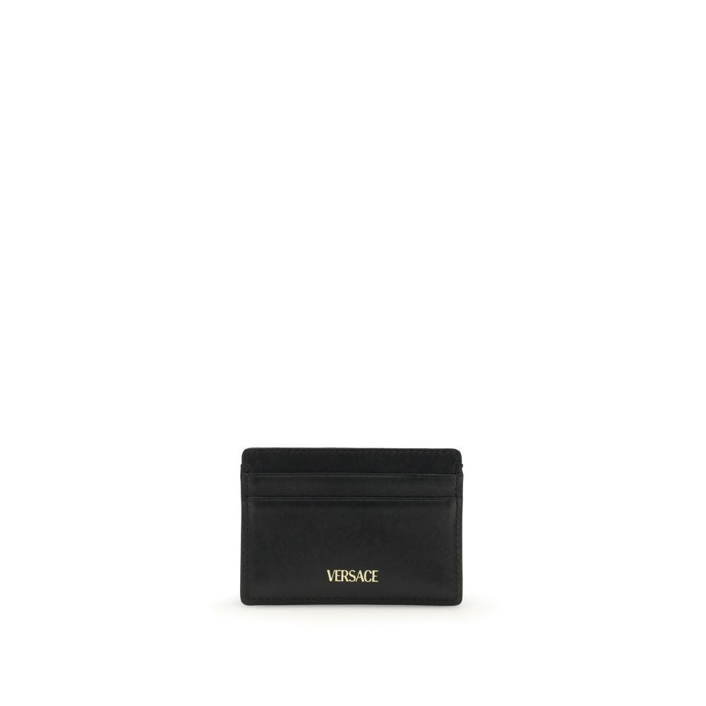 Versace Black Calf Leather Bos Taurus Wallet Versace
