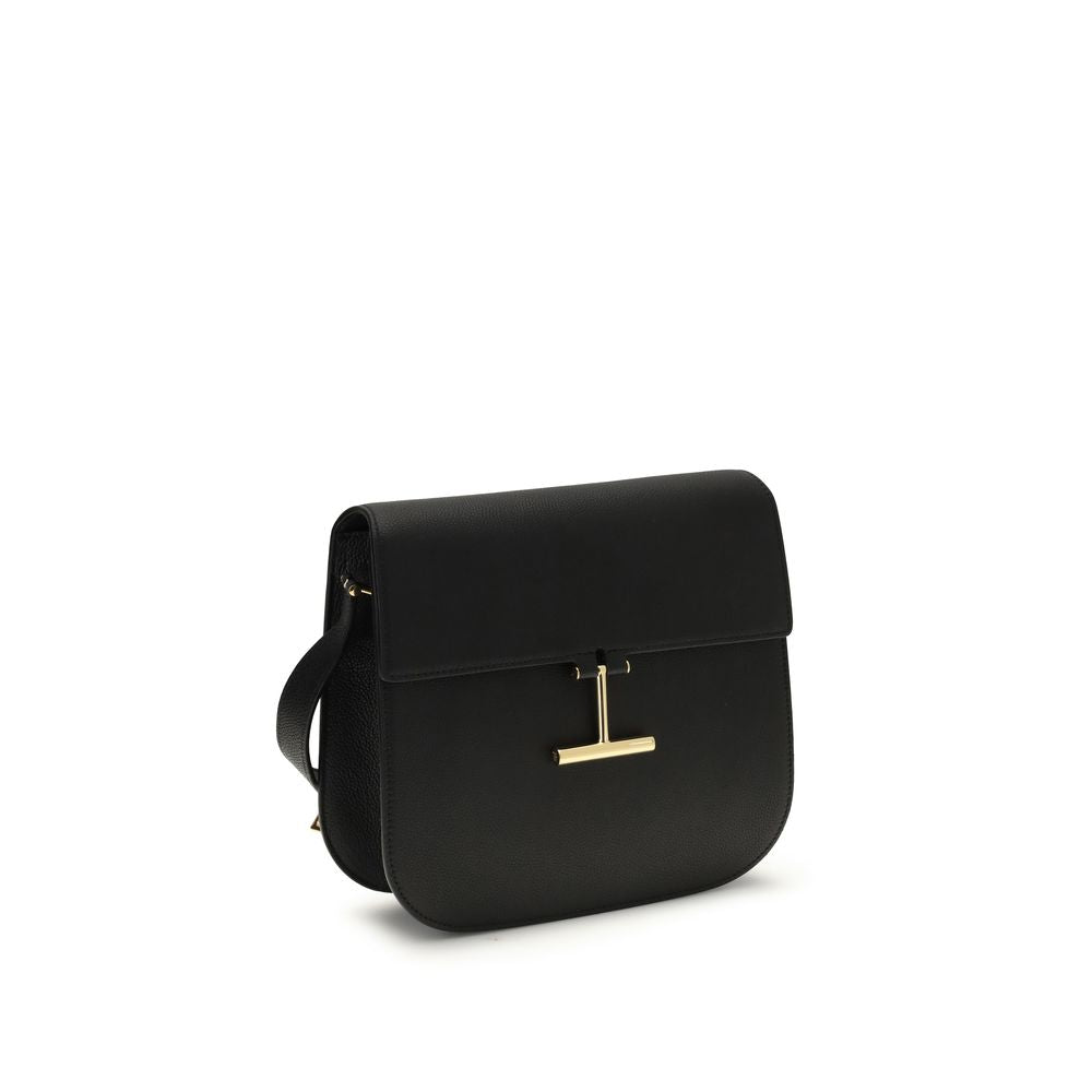 Tom Ford Black Calf Leather Bos Taurus Shoulder Bag Tom Ford