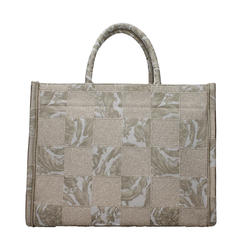 Versace Beige Fabric Handbag Versace
