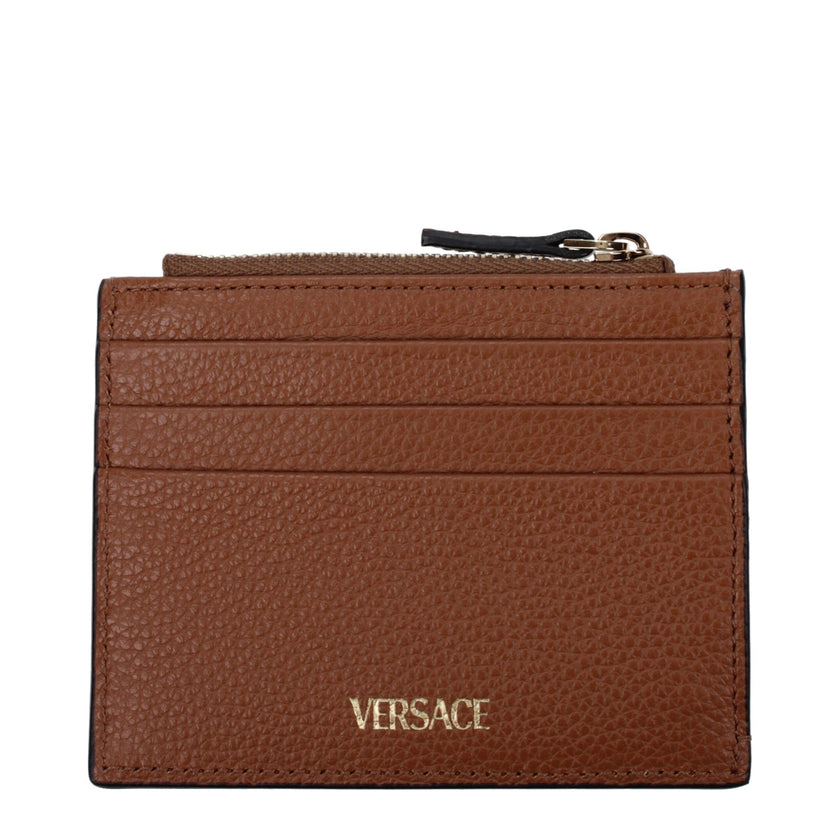 Versace Brown Leather Wallet Versace