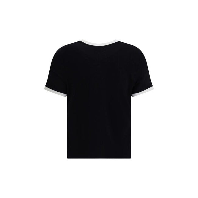 Versace Black Viscose T-Shirt Versace