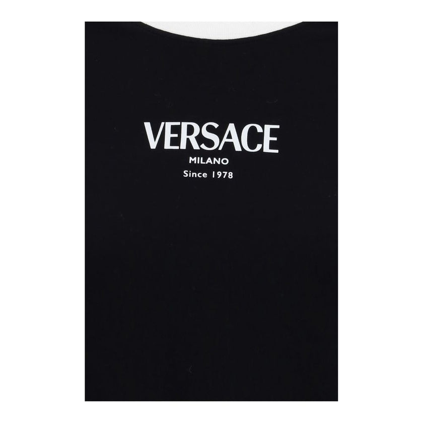 Versace Black Viscose T-Shirt Versace