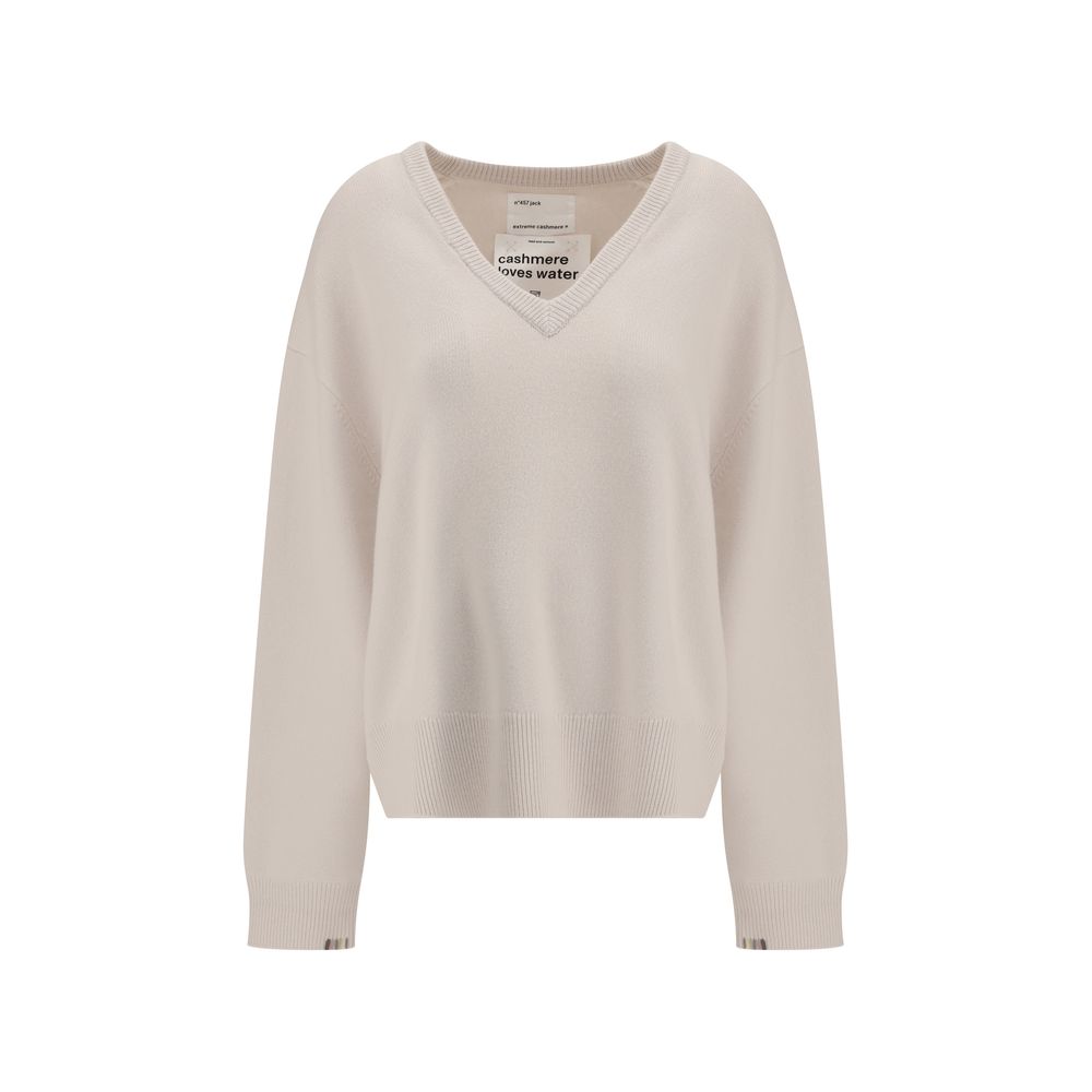 Extreme Cashmere White Cashmere Cashmere Sweater Extreme Cashmere