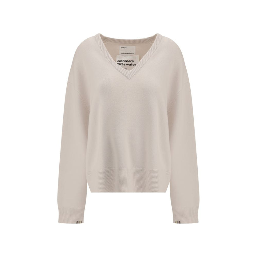 Extreme Cashmere White Cashmere Cashmere Sweater Extreme Cashmere