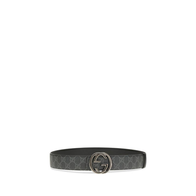 Gucci Black Calf Leather Bos Taurus Regular Belt Gucci