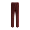 Fendi Bordeaux Cotton Casual Pants Fendi