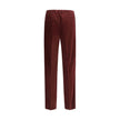 Fendi Bordeaux Cotton Casual Pants Fendi