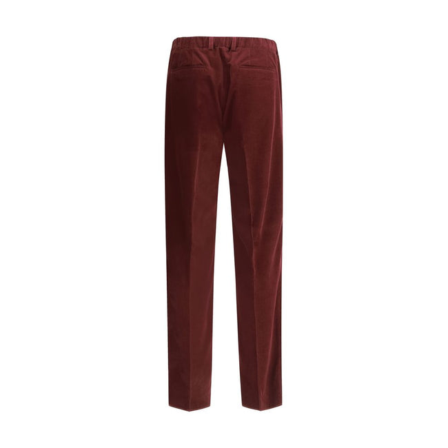Fendi Bordeaux Cotton Casual Pants Fendi