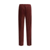 Fendi Bordeaux Cotton Casual Pants Fendi