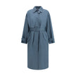 Fendi Light Blue Cotton Coat Fendi
