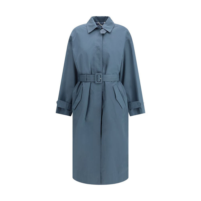 Fendi Light Blue Cotton Coat Fendi