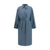 Fendi Light Blue Cotton Coat Fendi