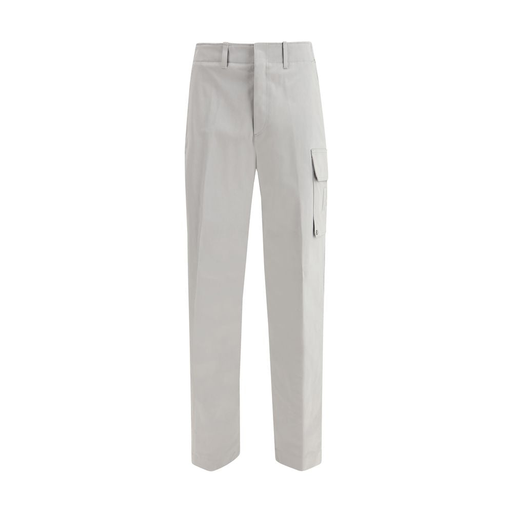 Fendi Silver Cotton Cargo Pants Fendi