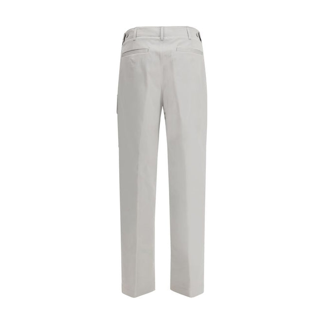 Fendi Silver Cotton Cargo Pants Fendi