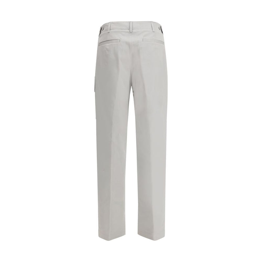 Fendi Silver Cotton Cargo Pants Fendi