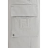 Fendi Silver Cotton Cargo Pants Fendi