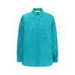 Fendi Light Blue Silk Dress Shirt Fendi