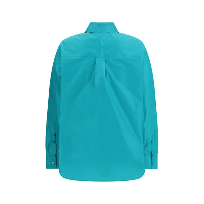 Fendi Light Blue Silk Dress Shirt Fendi