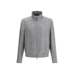 Brunello Cucinelli Gray Linen Bomber Brunello Cucinelli