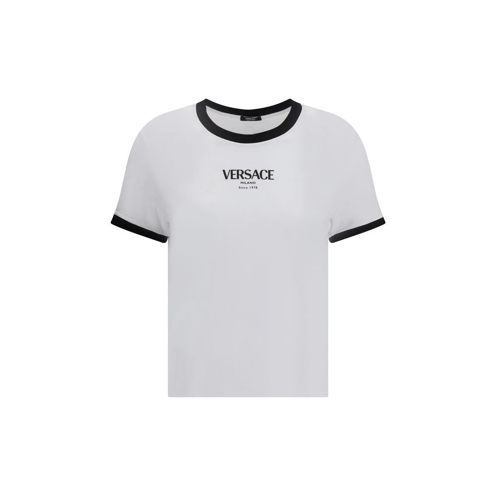 Versace White Viscose T-Shirt Versace