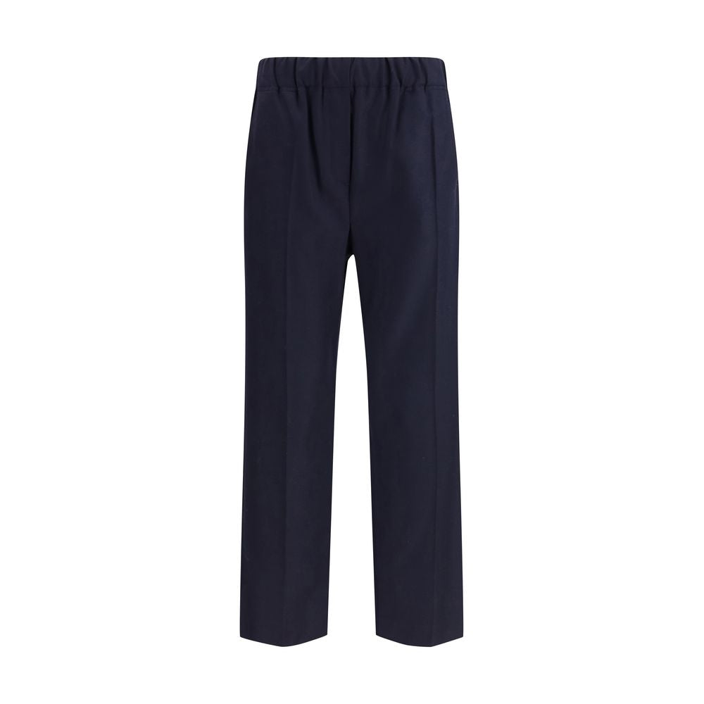 Max Mara Blue Wool Casual Pants Max Mara