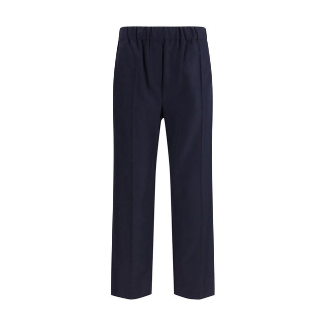 Max Mara Blue Wool Casual Pants Max Mara
