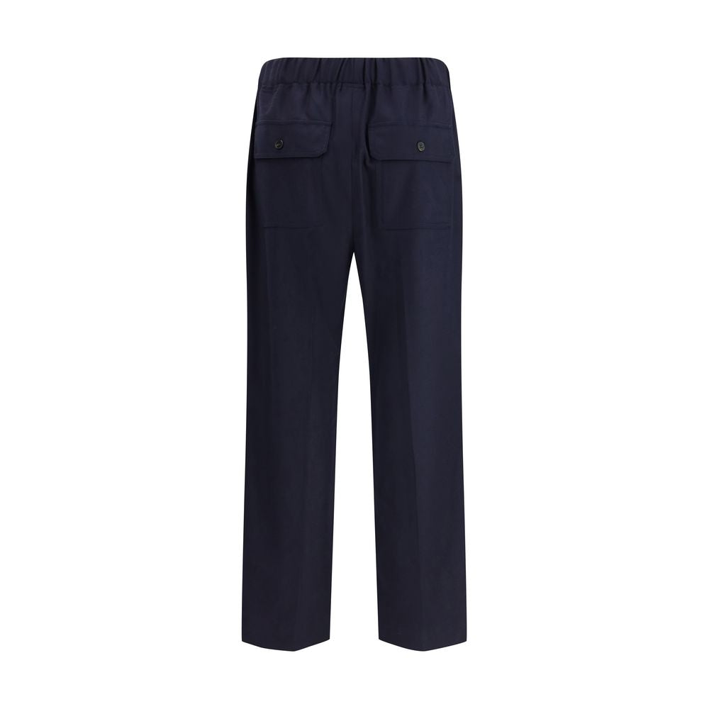Max Mara Blue Wool Casual Pants Max Mara
