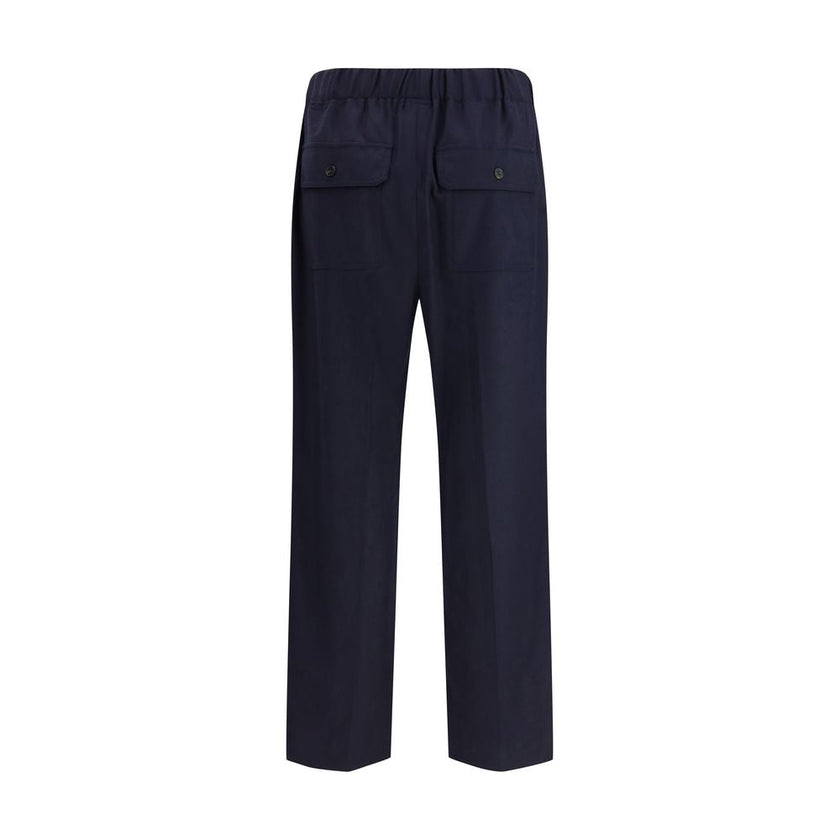 Max Mara Blue Wool Casual Pants Max Mara