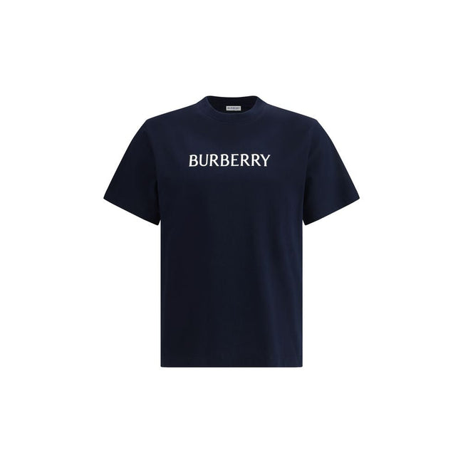 Burberry Blue Cotton T-Shirt Burberry