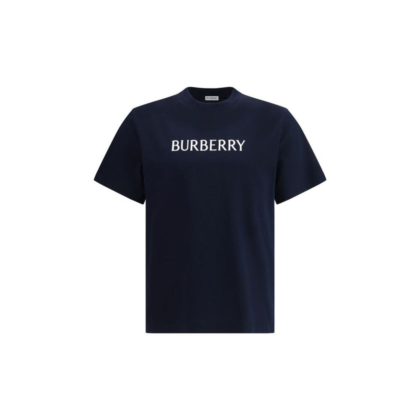 Burberry Blue Cotton T-Shirt Burberry