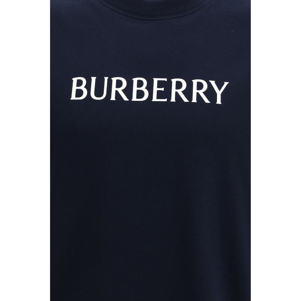 Burberry Blue Cotton T-Shirt Burberry