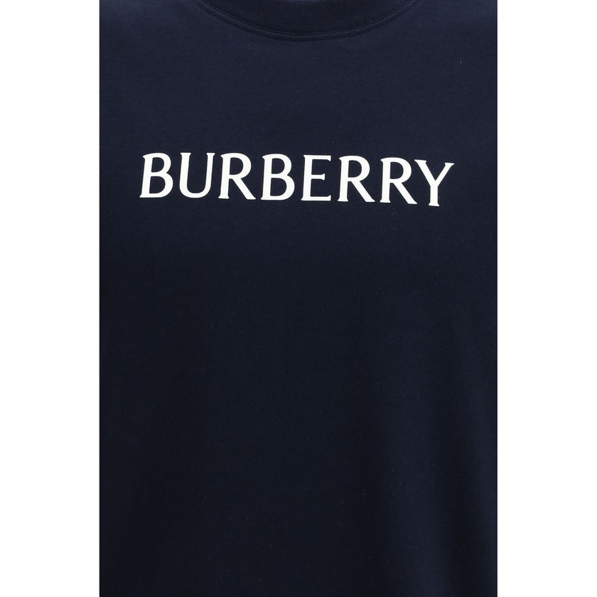 Burberry Blue Cotton T-Shirt Burberry