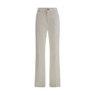 Balmain White Cotton Straight-Leg Jeans Balmain