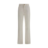 Balmain White Cotton Straight-Leg Jeans Balmain
