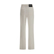 Balmain White Cotton Straight-Leg Jeans Balmain