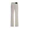 Balmain White Cotton Straight-Leg Jeans Balmain