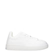Burberry White Leather Low Top Sneakers Burberry