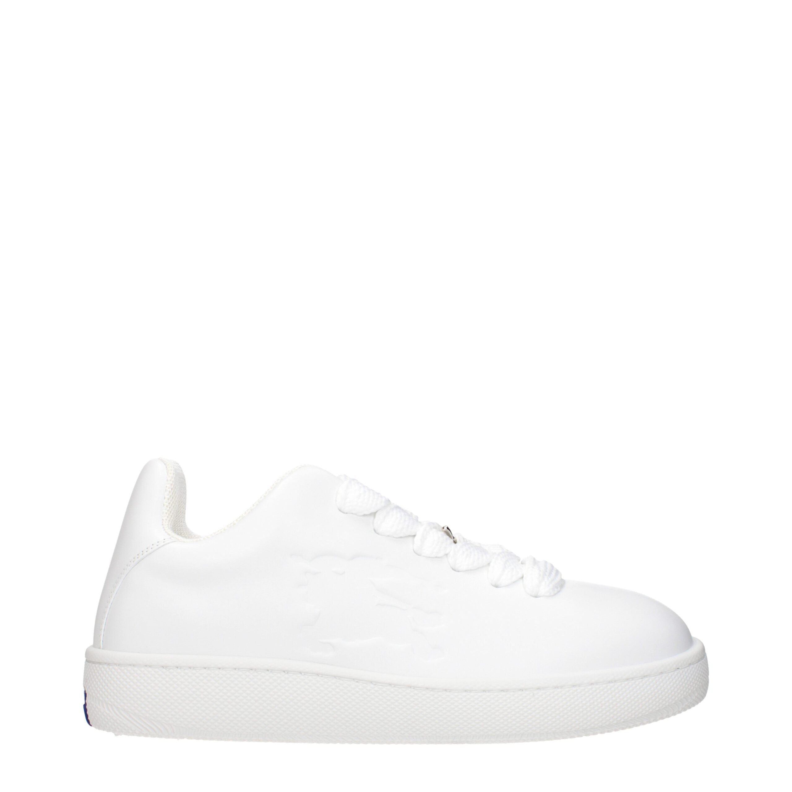 Burberry White Leather Low Top Sneakers Burberry