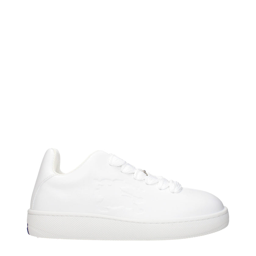Burberry White Leather Low Top Sneakers Burberry